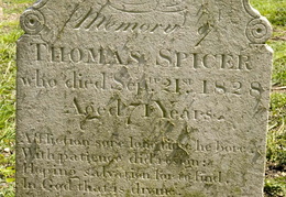 SPICER Thomas died 1828 aged 71 years